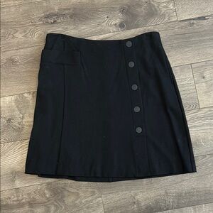 Elegant Black Button-Front Skirt